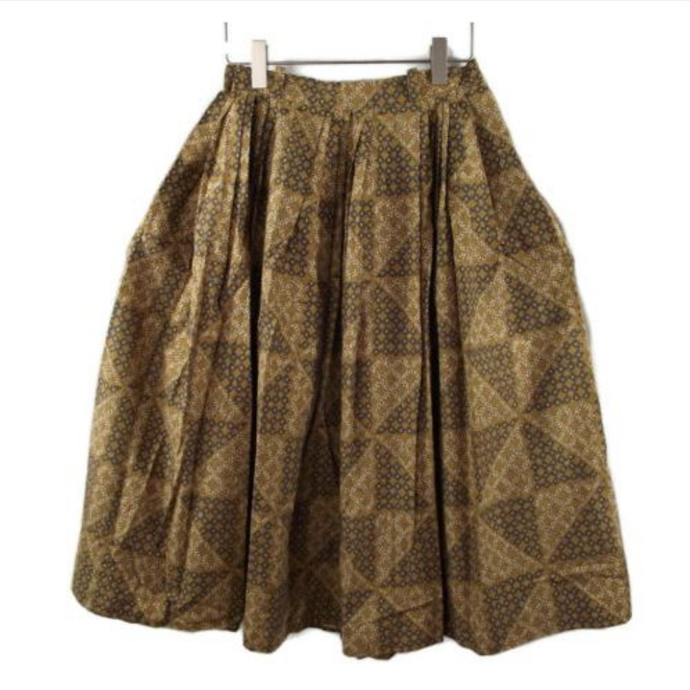 🚫SOLD🚫 VINTAGE || ochre  prairie skirt - Picture 2 of 2